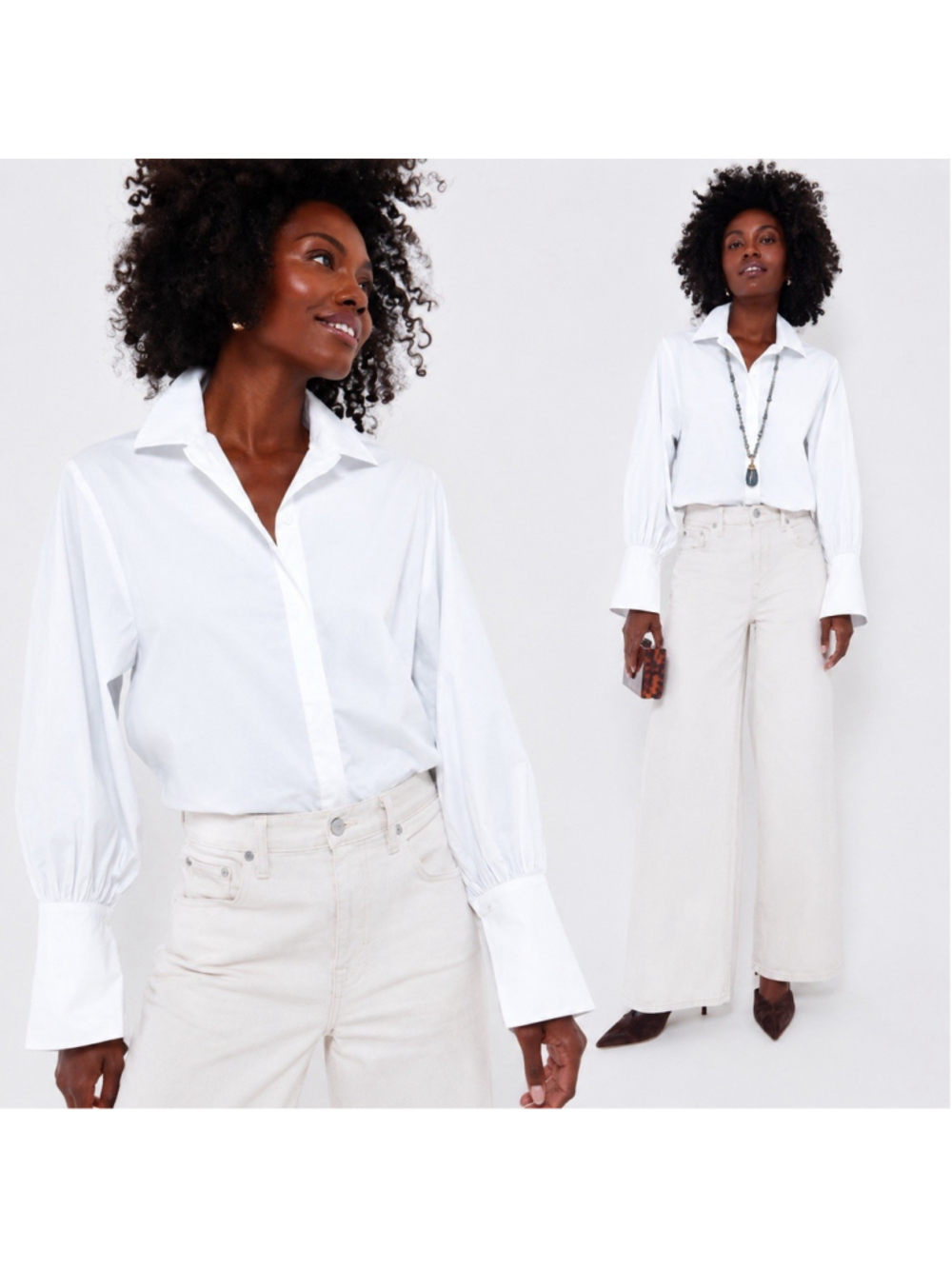 Tuckernuck x India Hicks White Cotton Britwell Button Down Blouse XXL